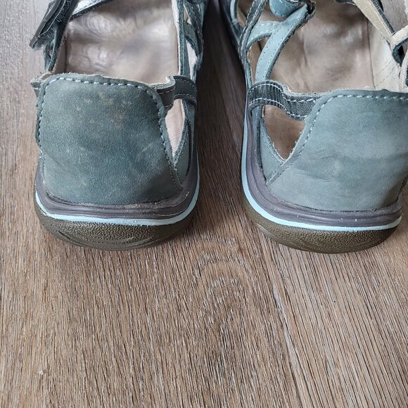 Jambu Tangerine Leather Strappy Walking Shoe Blue & Gray Size 8.5 - Picture 16 of 16